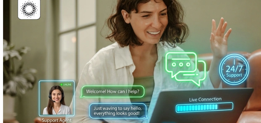 24/7 live chat support process