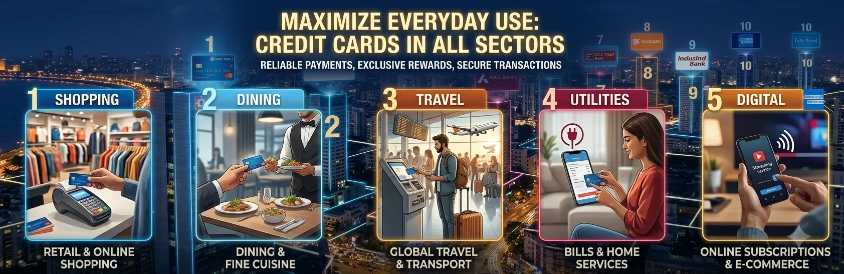 credit card uses in different marketplaces. top 10 credit card compnies to use